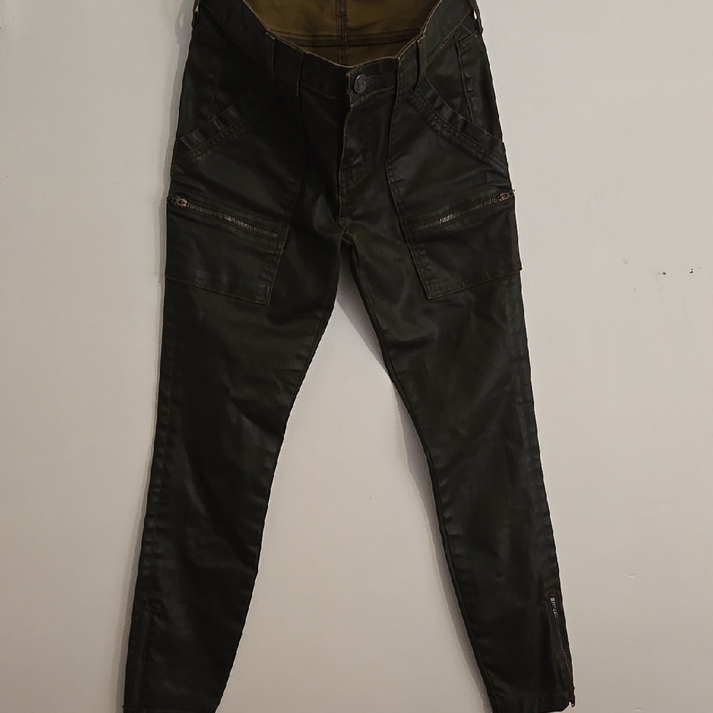 Joie Skinny Pants Skinny B Cargo Dark Olive
